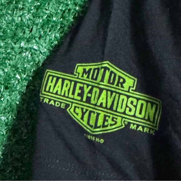 Harley-Davidson Black and Yellow Relaxed Short Sleeve Tee - Picture 3 of 5